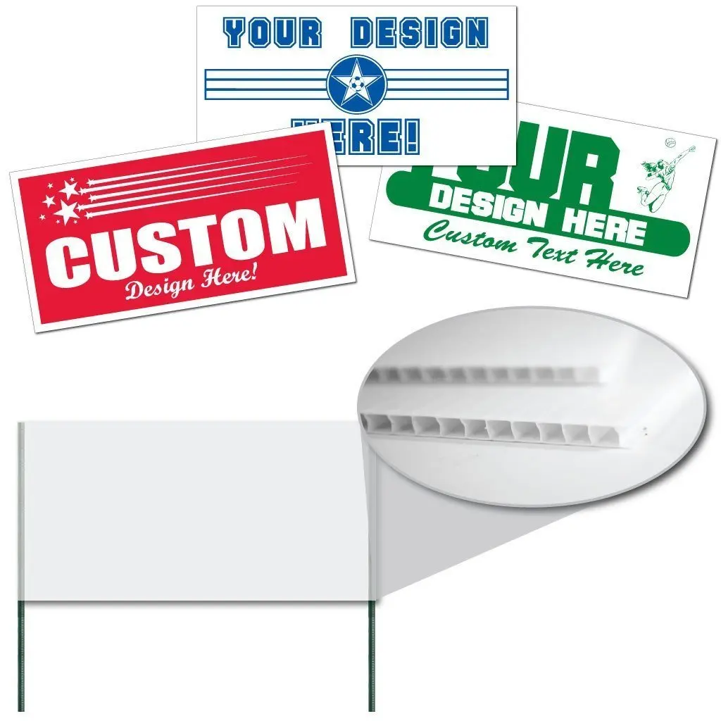 Manufacturer customized high quality plastic corflute  sheet pp blank yard signs