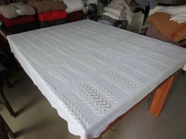 Magic Green 50cf95 100 Cotton 100 Acrylic 100 Wool Mohair Chunky Cable Knitted Faux Fur Sherpa Back Throw Blanket