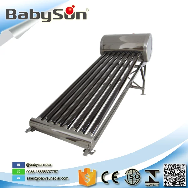 Manufacturer integrative solar water heater with 8L side assistant tank, termas solares thermal water heater