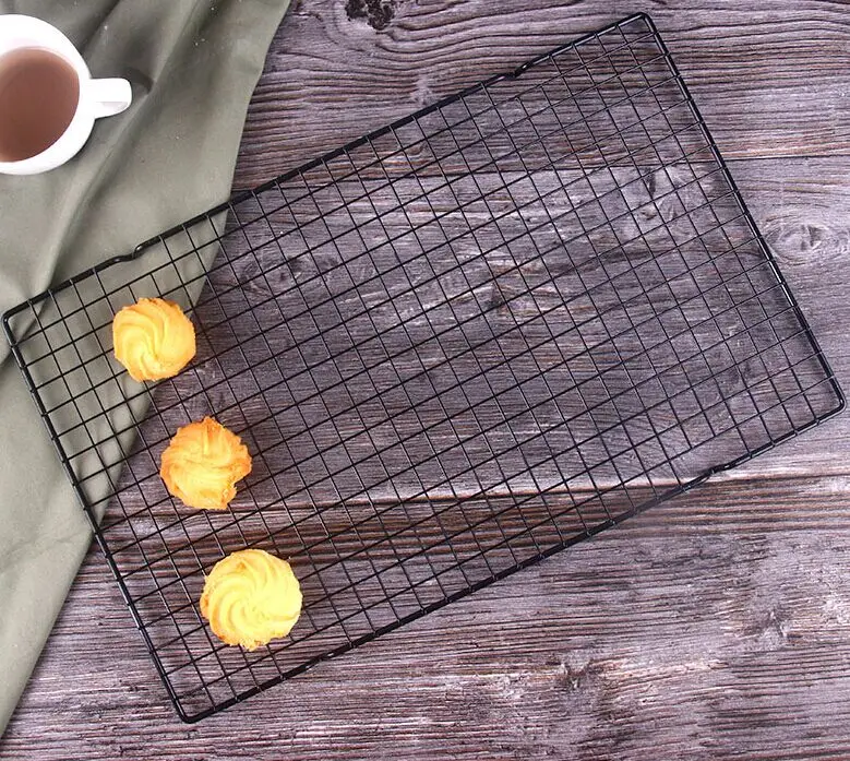 Square Stainless Steel Baking Tray Non-Stick Large Oven Use Decorating Pizza Bread Biscuits Cookies Cake Wire Cooling Rack