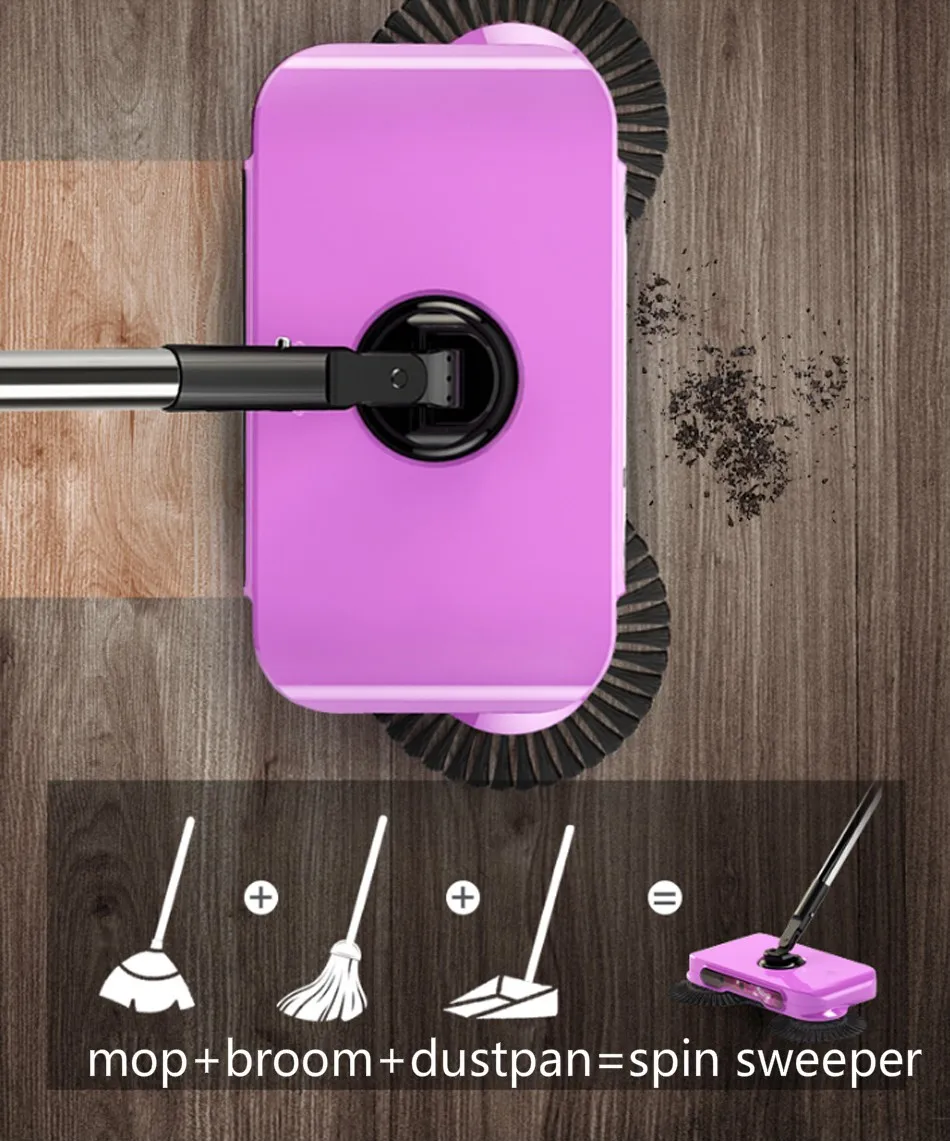 manual carpet sweeper broom sweeper dust cleaning sweeper Spin Broom