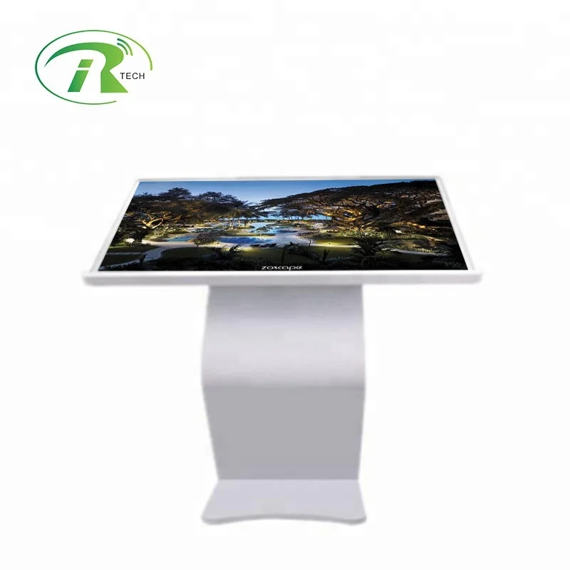 55 inch Podium LCD screen touch screen Smart design floor digital signage for airport/for bank/for museum