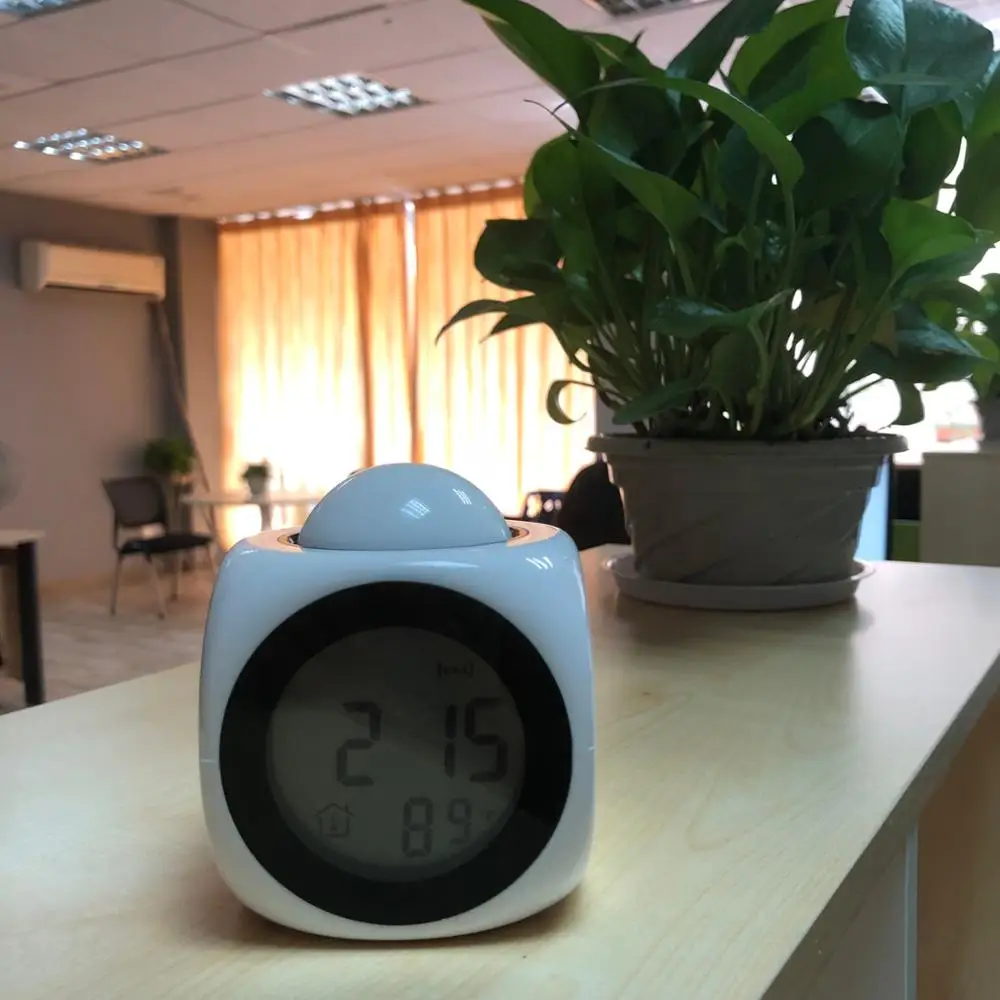 New Design Multi-function LED Digital Colorful Voice-time Projection Electronic Alarm Clock For Bedroom