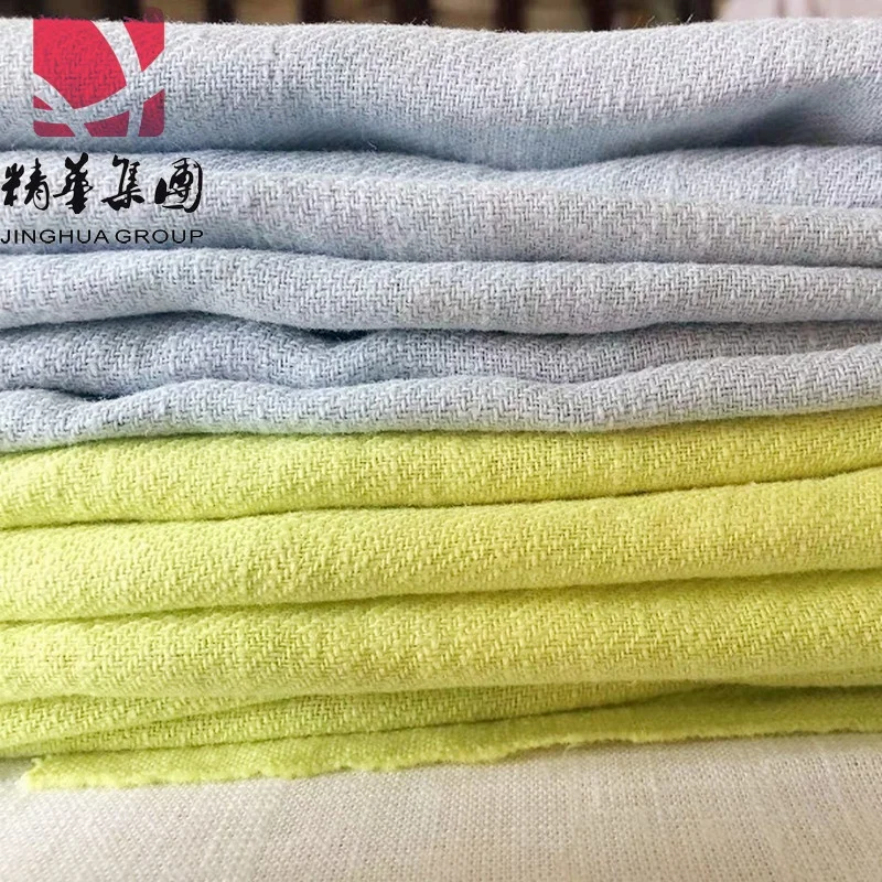 
wholesale 100% pure ramie Twill fabric 8X8 45x40 with slub 