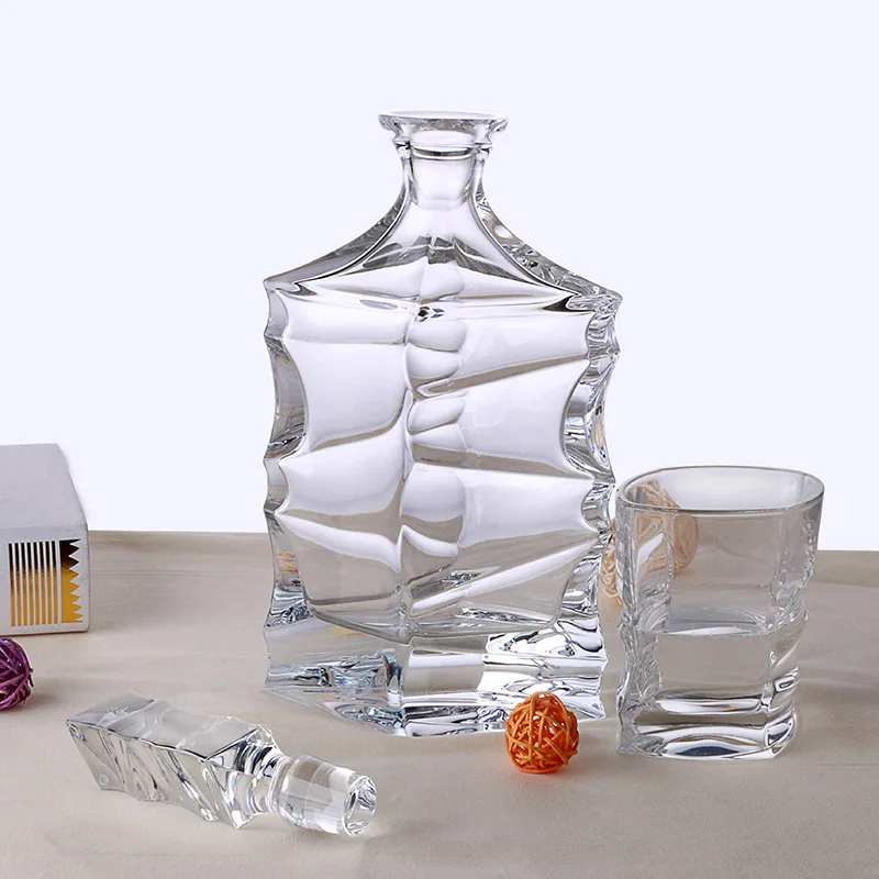 7pc bohemia jihlava crystal glassware for wine whiskey