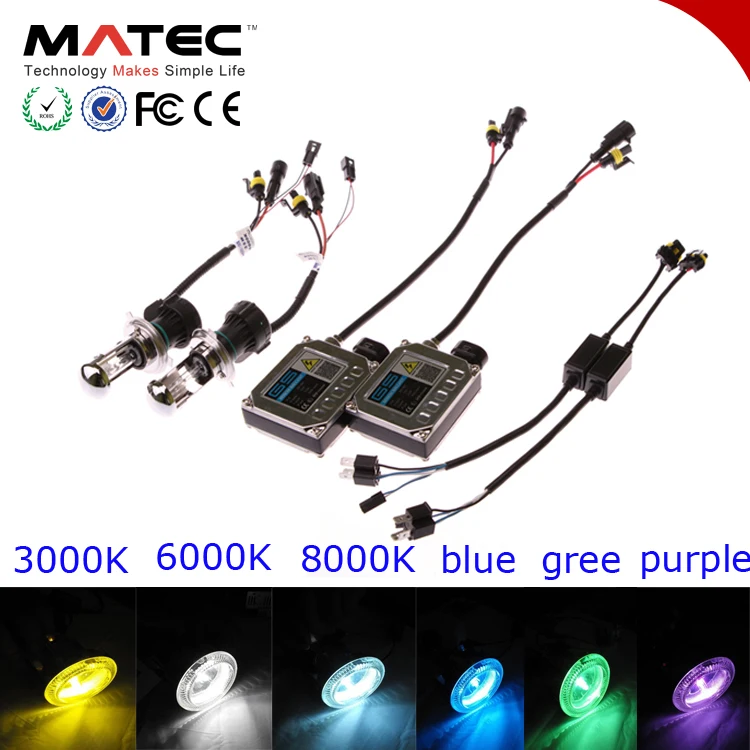 Guangzhou car part factory price 35/55W 6000k HID headlight xenon conversion kit H1 H7 H11 H13 880 HB3 HB4 75 watt hid xenon kit