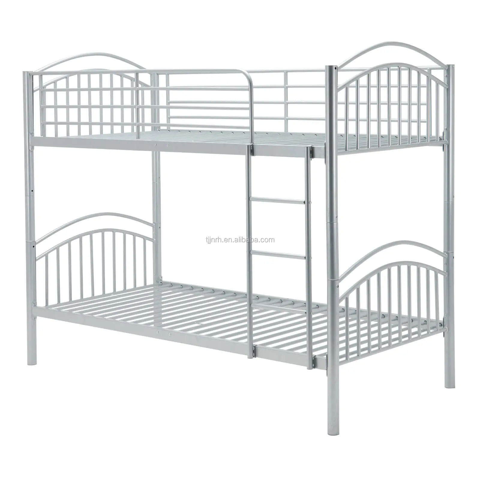 3FT Single Metal Bunk Bed Frame with Safety Guardrail 2-Storey Bed