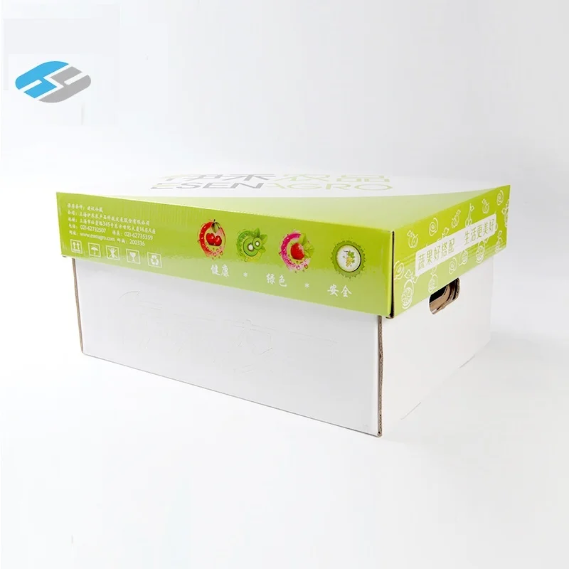 China corrugated fruit export carton recyclable fresh fruit packing box