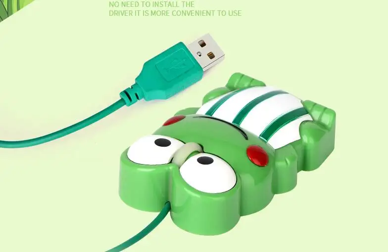 Cute Funny Kids Cartoon Animal Frog USB Mouse with Mouse Pad Lovely Frog Prince 3D Optical Wired Mice For Children Birthday Gift