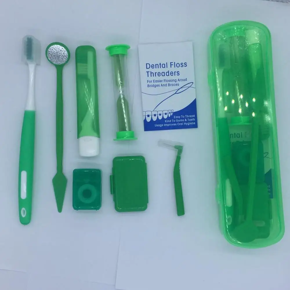 2019 New Products Oral Care Travel Clean Kit Dental Orthodontics Care Kit with different colors