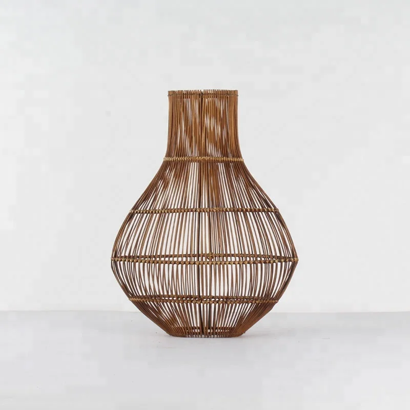 Hot selling black rattan handicraft pendant lampshade