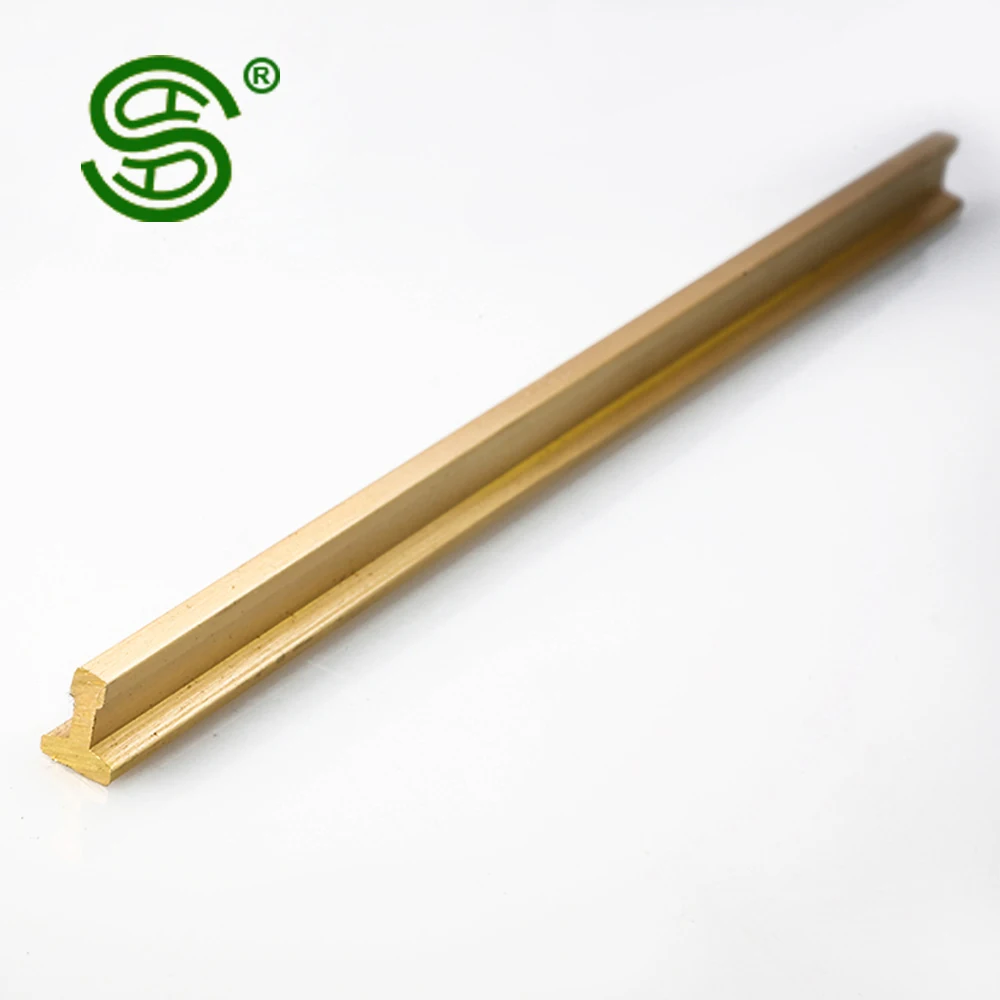 High quality Customized Color Decorative Metal T-shape brass profiles edge trims
