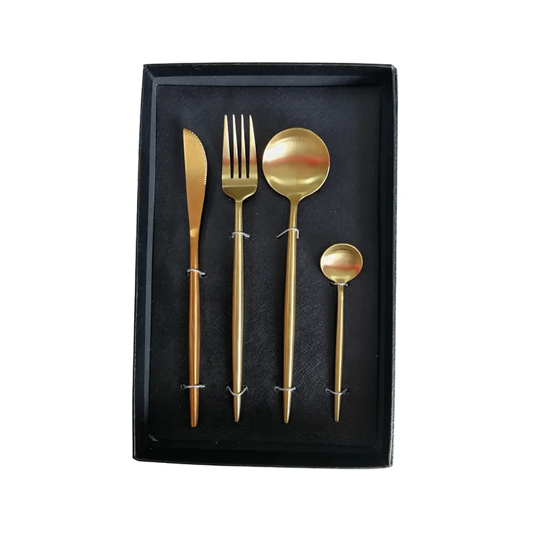 High Quality gold plated cutlery sets,18/10 Stainless Steel colored flatware sets