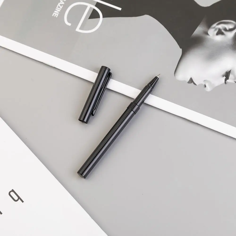 High Quality Smooth Writing Business Corporate Luxury Metal Roller Tip Ball Pens with Cap for Gift and Promotion