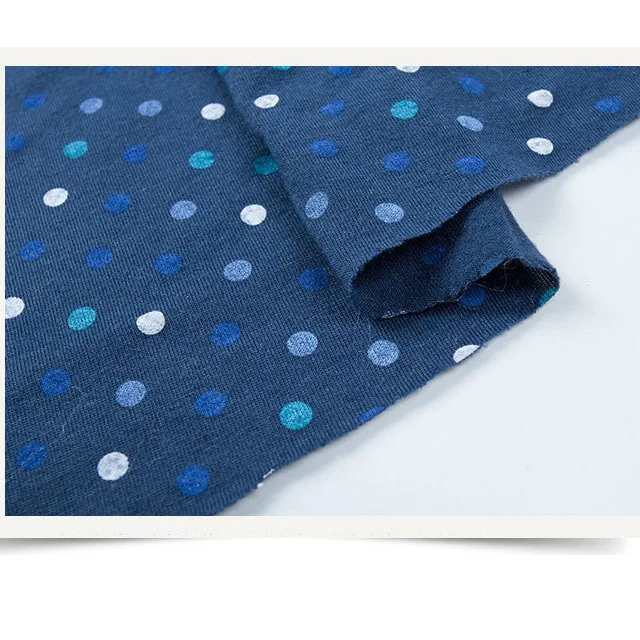 shaoxing circular melange polyester spandex single jersey textile printed knitting fabric for garment