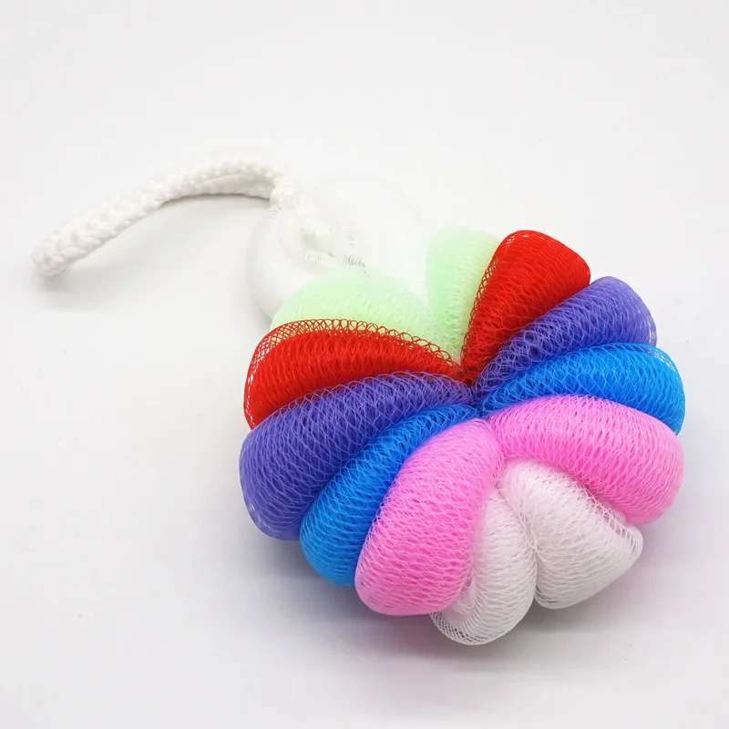 2022 bathroom supplies accessories flower mesh / net bath shower sponge ball manufacture