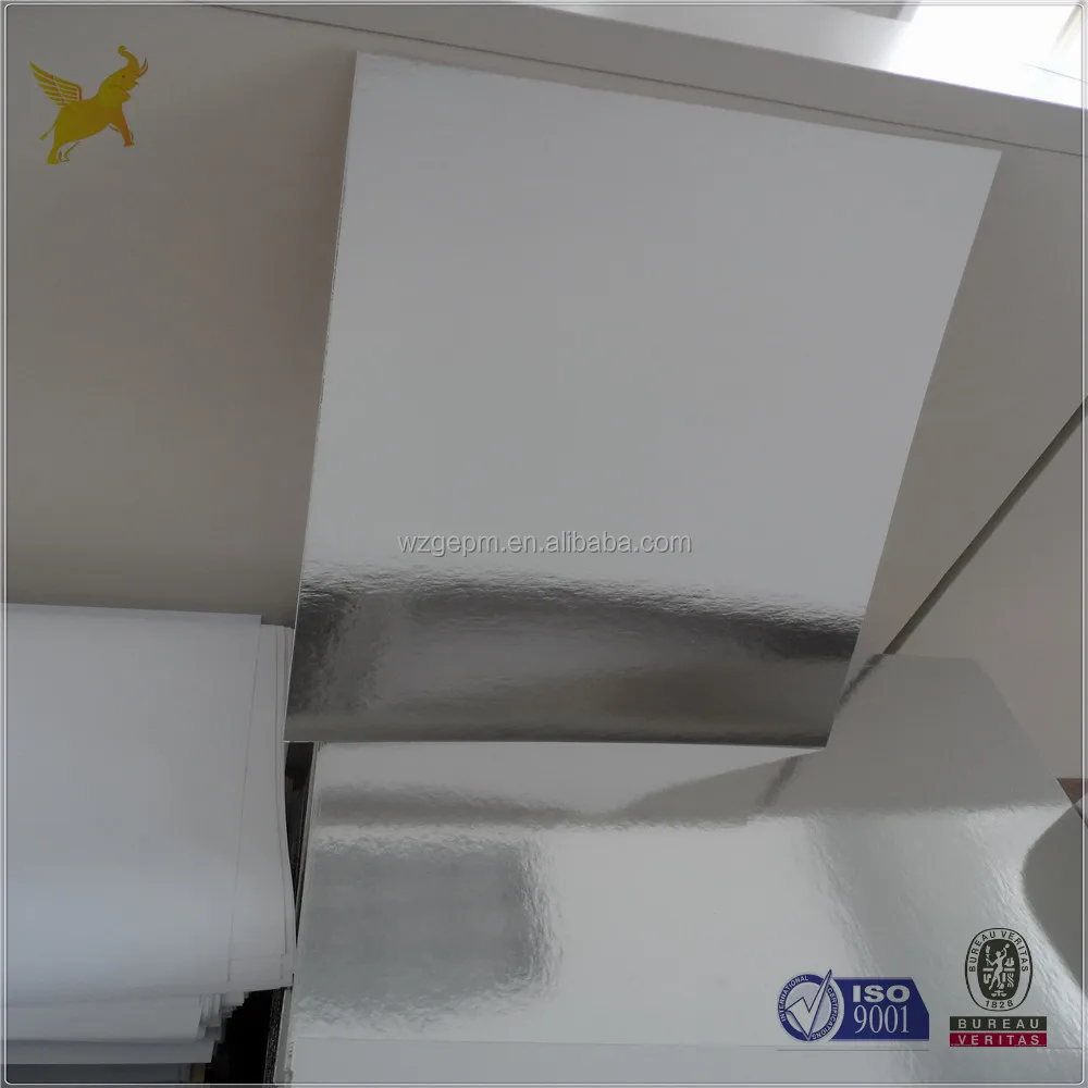 
12micron Silver /golden PET Metallized film laminated paperboard/paper 
