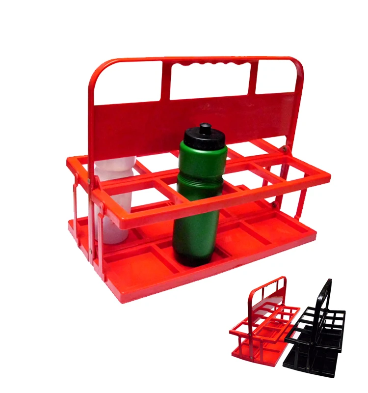 
custom logo large size plastic 8 Pack foldable water Bottle Carrier / ABS PP 8 bottles holder 