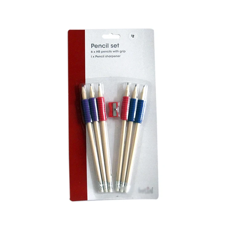 2020 New Arrival High Quality Wholesale Raw Wood HB Pencil Crayons Wood Pre Sharpen Wood Pencil with Grip