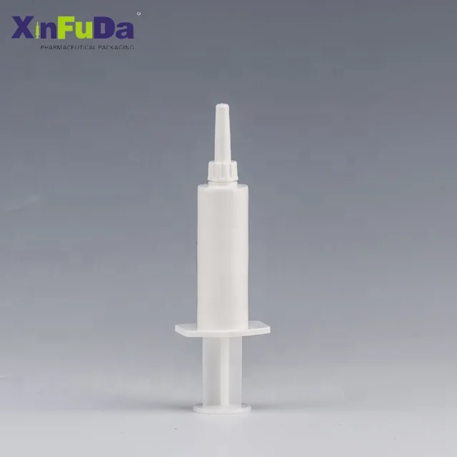 cheap price empty plastic PE veterinary pharma packaging 5ml cow mastitis medicine injection syringe with cap 5cc