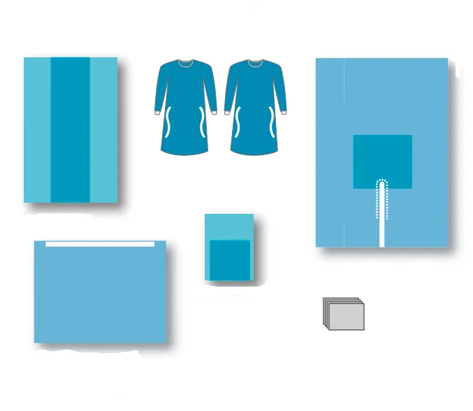class II medical consumable  for hospital disposable sterile U-shape shoulder pack