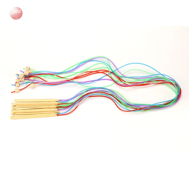 
Multi-color Top Quality Plastic Tube Smooth Nature Circular Bamboo Knitting Crochet Hooks Needles Sets Tool 