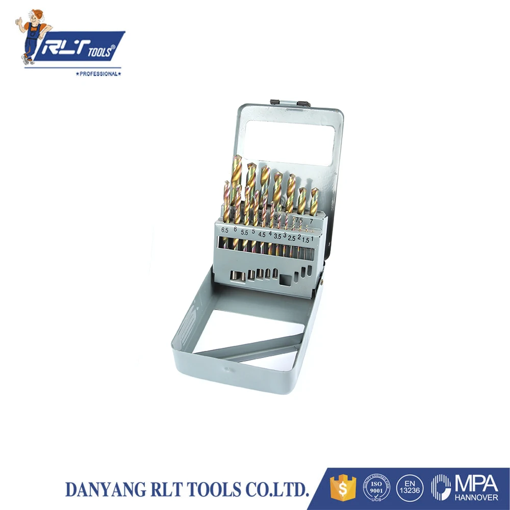 
rainbow 19 pcs hss drill bits with M2 material 