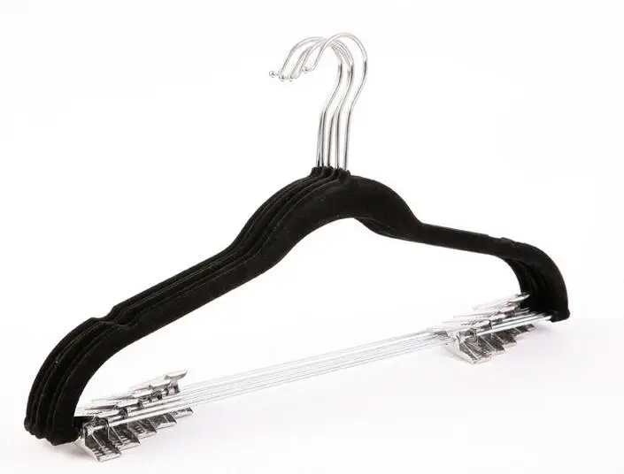 velvet skirt hanger with clips velvet shirt hanger with metal hanger and two metal clip