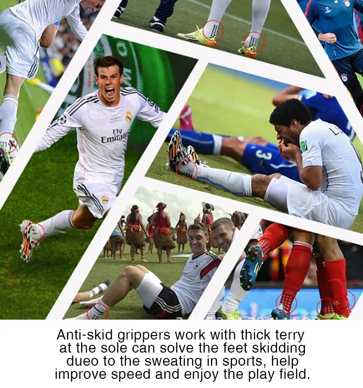 
High Quality Custom Grip Football Anti Slip Medias Antideslizante Adult Non Slip Sport Soccer Socks for Men 