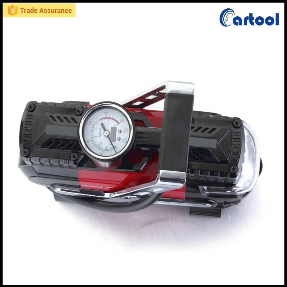 NEW Potable double cylinder 12v air compressor car tyre inflator with Light