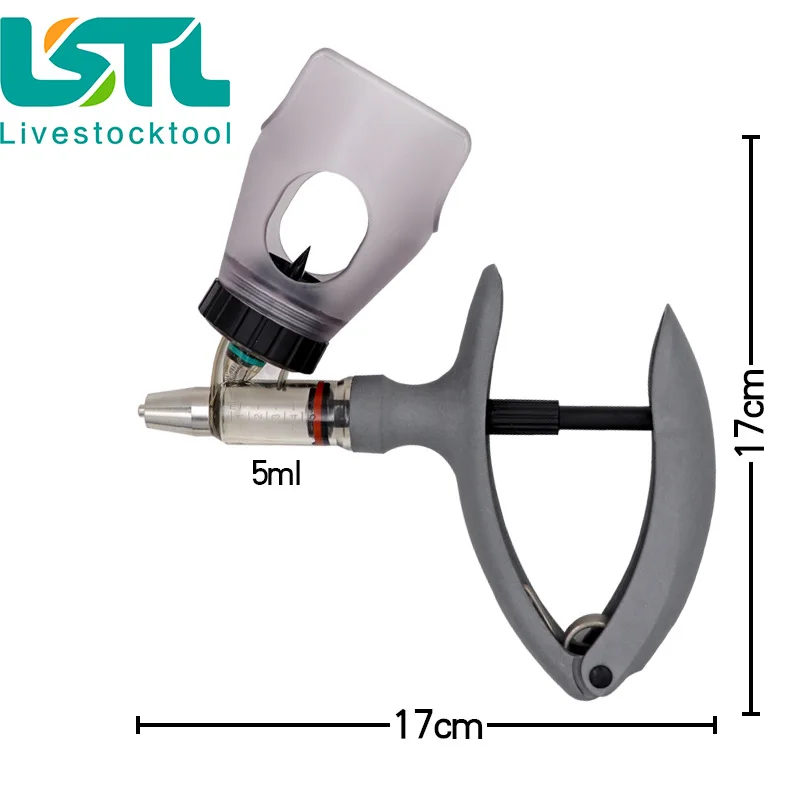 2ml 5ml  Livestock Veterinary Instrument Continuous Automatic Vaccine Injection Gun Adjustable Poultry Pig Bottle Injector
