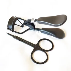 Hot sell eyelash applicator gold black rose gold color curlers eyebrow scissors false eyelash tweezer wholesale