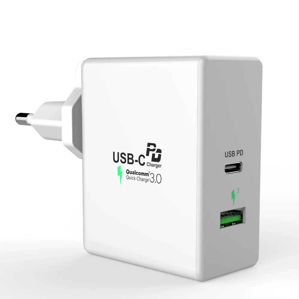 Зарядное устройство для зарядного устройства 45W Тип c USB-C PD Wall бесплатно