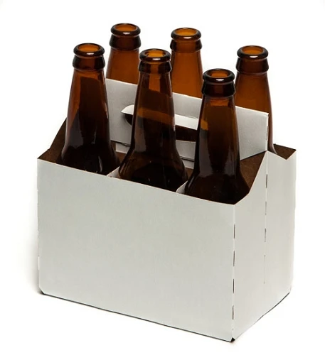Recycle Customized Corrugated Cardboard 6 Pack Beer Carrier
