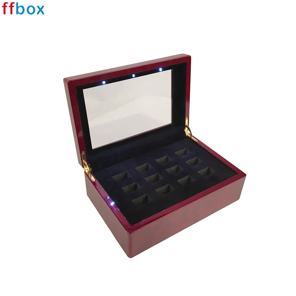 Factory Wholesale Custom Piano Lacquer Wood Antique Style Ring Gift Display Box