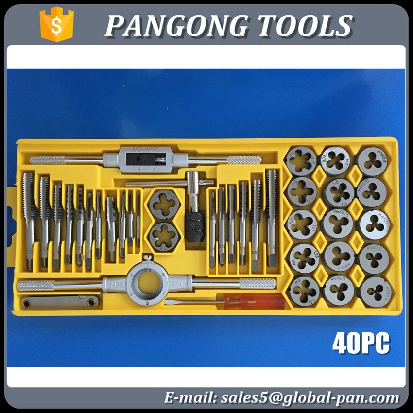 40 Piece Tap & Die Set Pittsburgh Metric Sizes New Sealed in Plastic Case