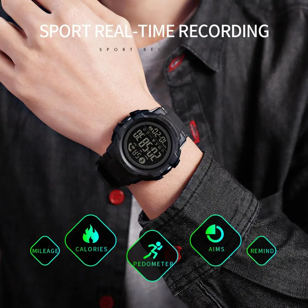 SKMEI 1501 Men Multifunction Connect with Phone Outdoor Sport Digital Smart Watch