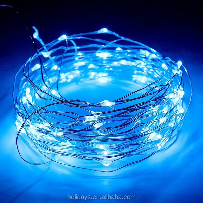 100 LED 33 ft Battery Operated Waterproof LED String Lights Copper Wire Fairy Lights