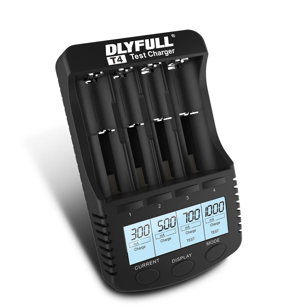 Dlyfull T4  4 bays battery charger test capacity test internal resistance test charger for Ni-MH batteries and Li-ion batteries