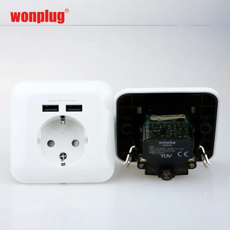China factory eu European Germany style surface mounted odm wall power socket 16a 240v  schuko socket with USB outlet socket