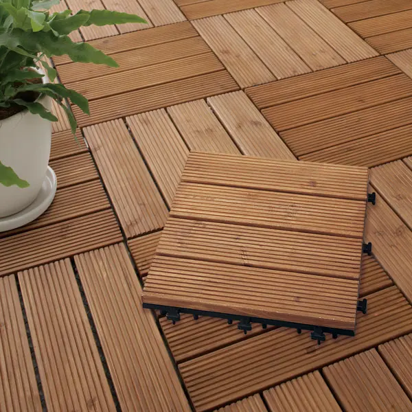 outdoor garden supplies gazebos plastic base interlocking parquet teak wood decking floor tile