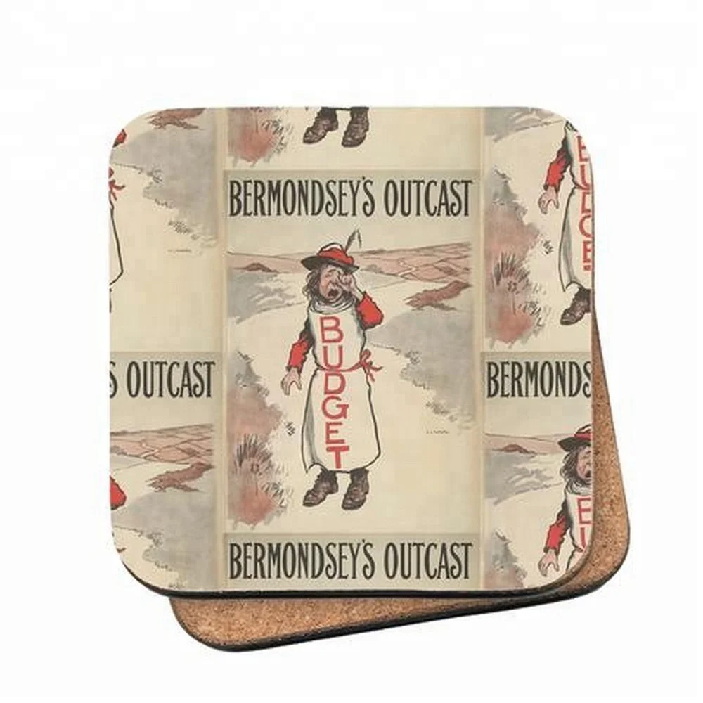 New 2023 Cheap Custom Printed Sublimation Blank mdf Round Cork Coaster for Beer Coffee Drinks Holder with Set of 4