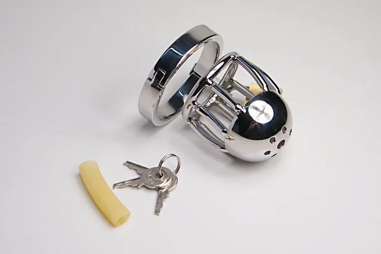 Funny steel short Male cock cage for male bondage sex toy