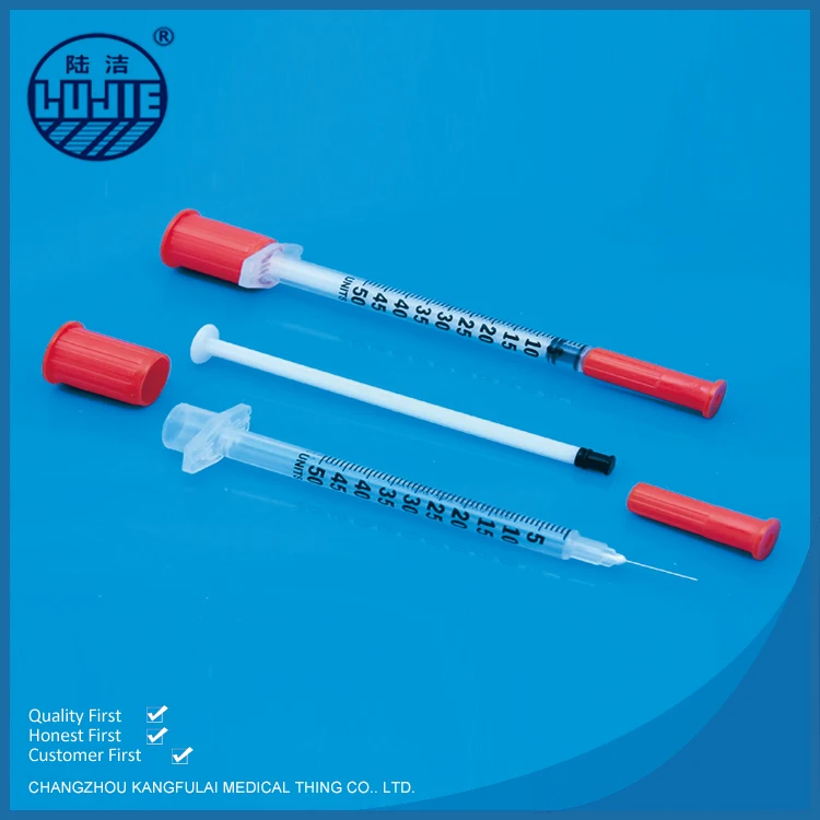 
1 ml disposable insulin syringe with needle types 