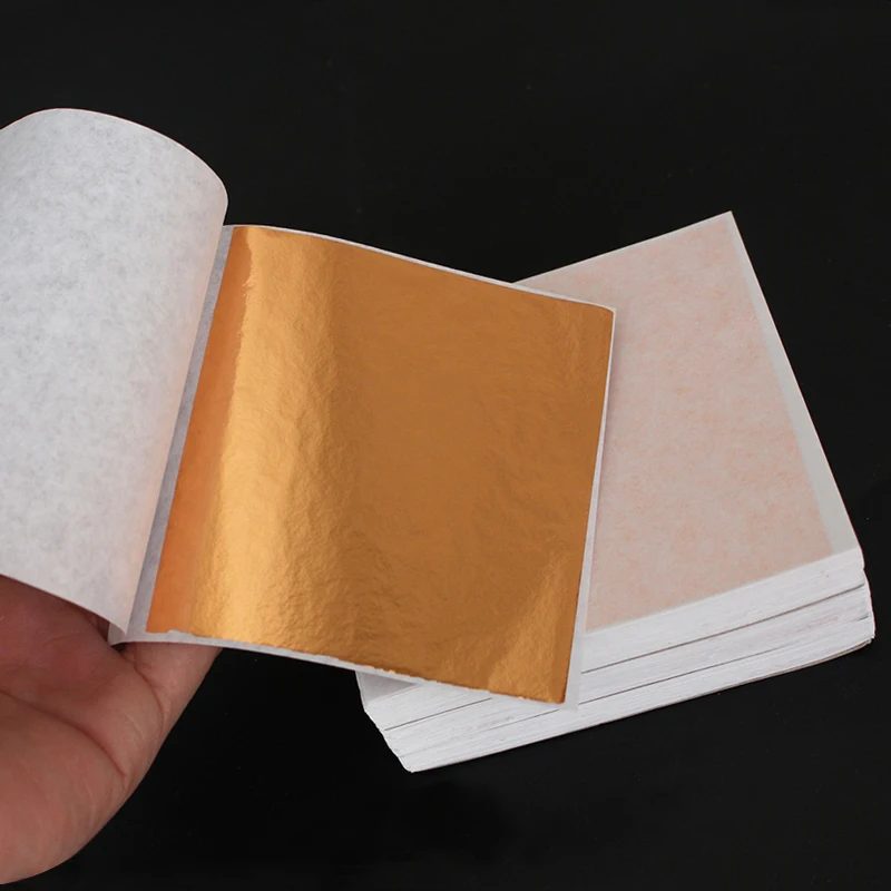8*8.5 cm rose gold leaf taiwan gold leaf for wall furniture decoration diy metal and gift crafts copper leaf rose gold foil