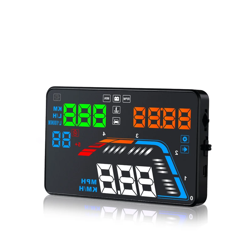 2023 WiiYii Q7 OBD2 Digital Speedometer Windshield Projector Overspeed Engine fault Alarm Q7 GPS HUD Head Up Display For Car