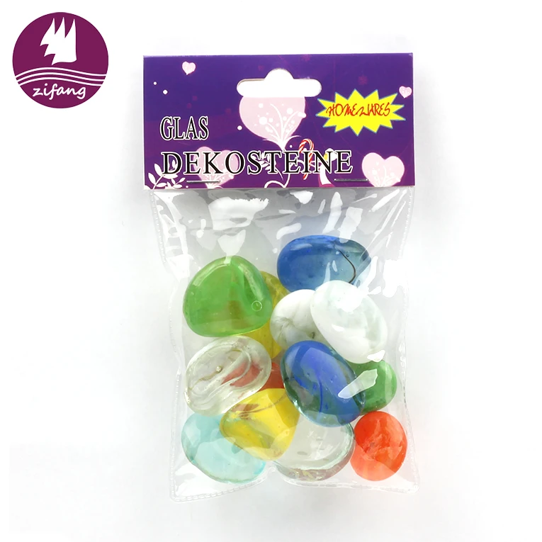 Delectable river stones for garden colorful high quality glass stones
