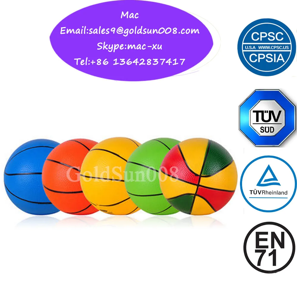 Promotion PVC toy Mini soft inflatable Basketball for kids with poly bags