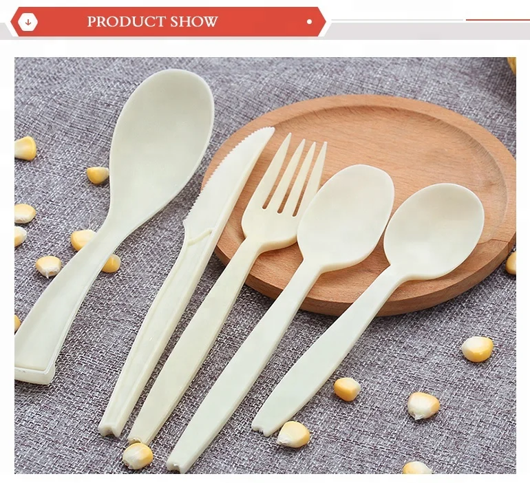 harmless biodegradable disposable plastic corn starch knife for sale