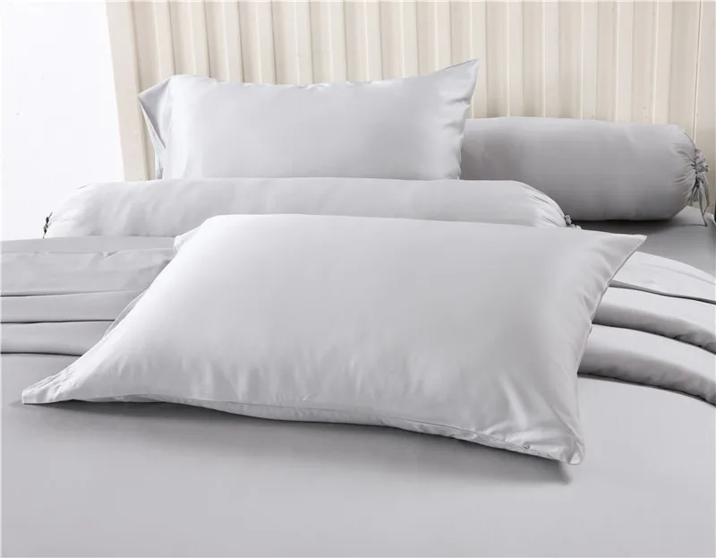 Custom Colours Bamboo Rayon Plain Dyed Sateen Weave Bed Sheet Set 400 Thread Count